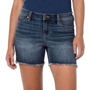 Liverpool Los Angeles Vickie Fray 5” Denim Shorts 26 $68